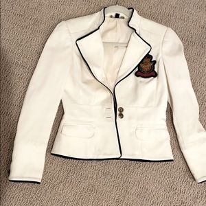 bebe off white blazer